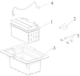 Battery Diagram and Parts List for 13AM77SSA00 2023 Yard Machines Lawn Tractor
